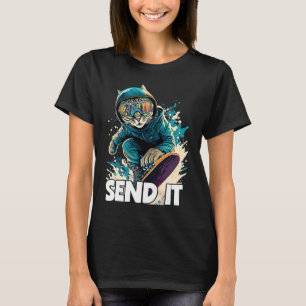 Cool Mountain Skier Snowboard For Men Women Kids S T-Shirt