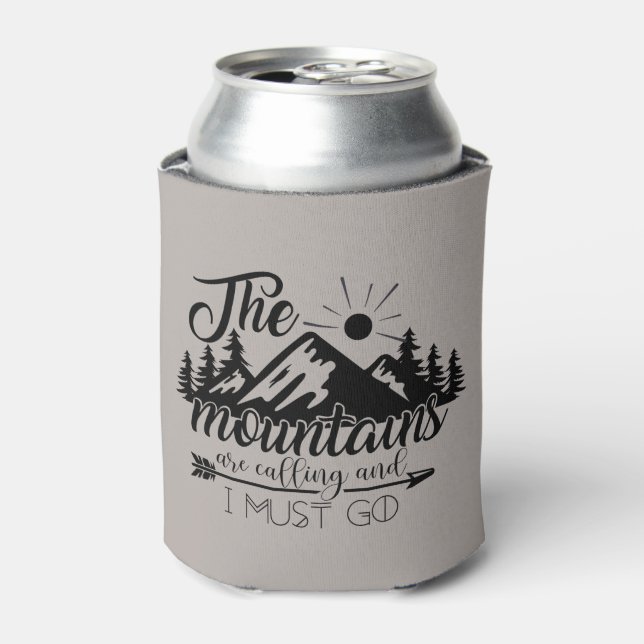 cool mountain word art adventure can cooler (Can Front)