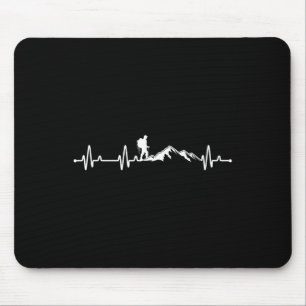 Cool Mountains Heartbeat Hiking Outdoor For Hiker  Mouse Pad