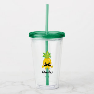Cool Moustache Acrylic Tumbler