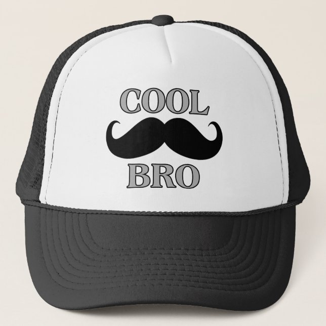Cool Moustache Bro Trucker Hat (Front)
