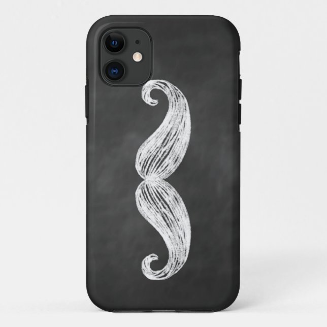 Cool Moustache on Chalkboard iPhone 5 Case-Mate ID Case (Back)