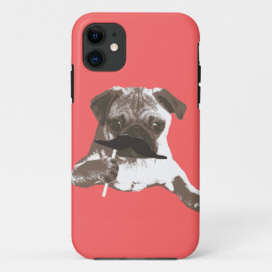 Cool Moustache Pug iPhone 5 Case