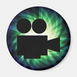 Cool Movie Camera; Video Film Magnet