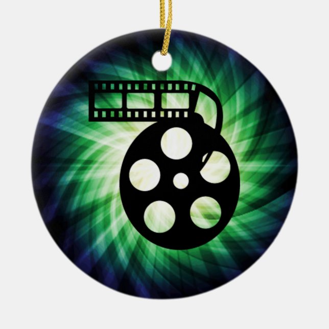 Cool Movie Film Reel Ceramic Ornament (Front)