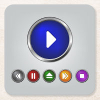 Cool MP3 Player Button Set