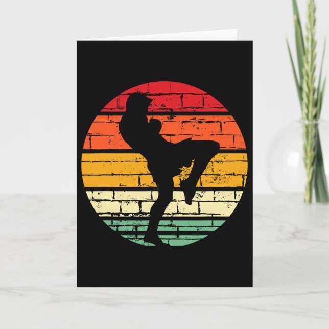 Cool Muay Thai Gift Martial Arts Instructor, Kickb Card (Front)
