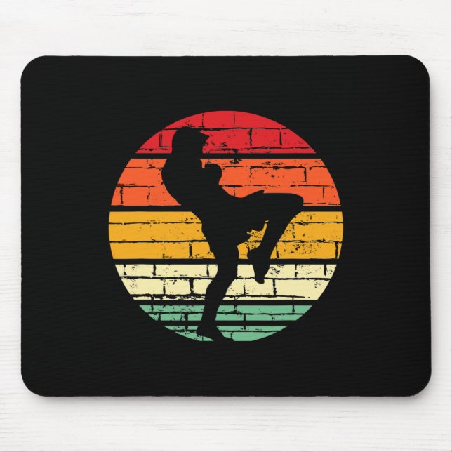 Cool Muay Thai Gift Martial Arts Instructor, Kickb Mouse Pad (Front)