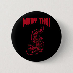 Cool Muay Thai Kickboxing For Men 6 Cm Round Badge