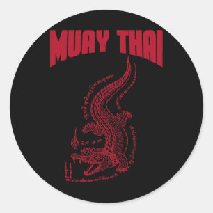 Cool Muay Thai Kickboxing For Men Classic Round Sticker