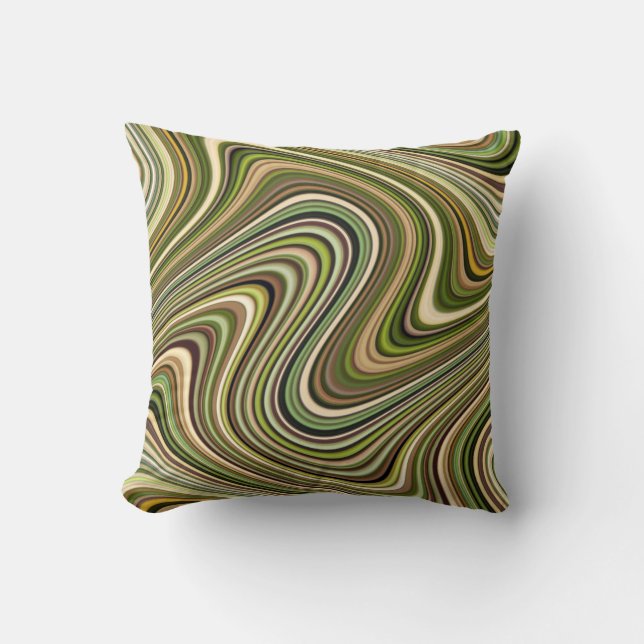 Cool Multi-Colour Curvy Lines Cushion (Front)