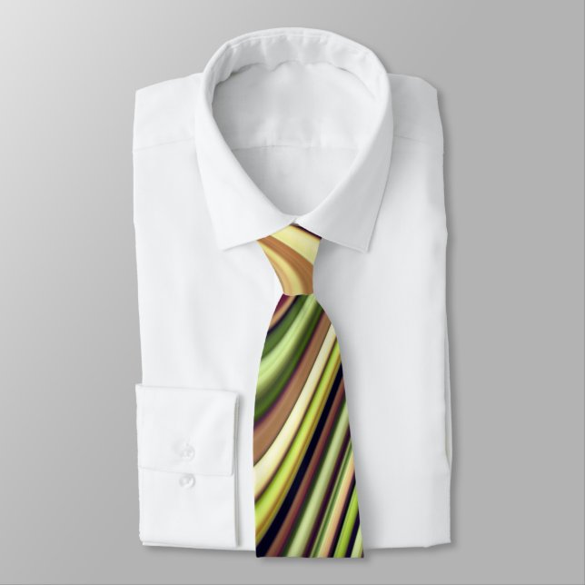 Cool Multi-Colour Curvy Lines Tie (Tied)