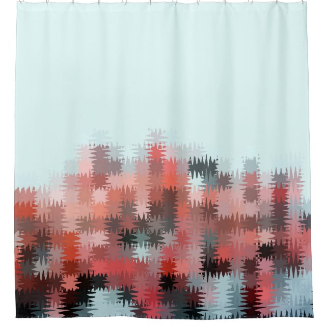 Cool Multi-Colour Pattern Shower Curtain (Front)