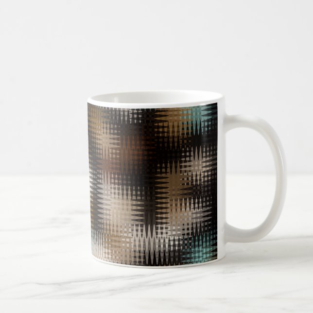 Cool Multi-Colour Zigzag Pattern Coffee Mug (Right)