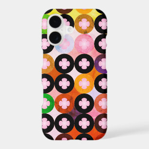 Cool Multi Coloured Circles & Pink Clovers
