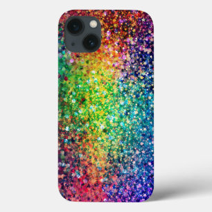 Cool Multicolor Retro Glitter & Sparkles Pattern 2 iPhone 13 Case