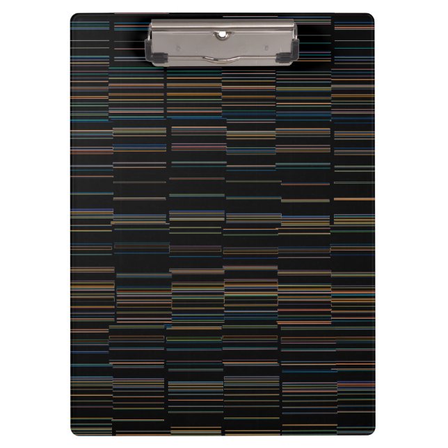 Cool Multicolor Striped Pattern Clipboard (Front)