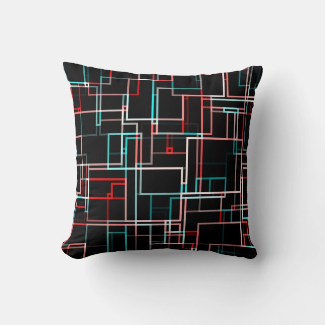 COOL Multicolored Striped Pattern Cushion (Front)