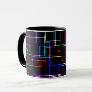 COOL Multicolored Striped Pattern Mug
