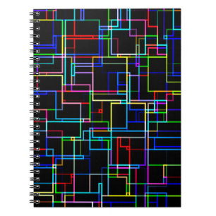 COOL Multicolored Striped Pattern  Notebook