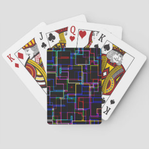 COOL Multicolored Striped Pattern Playing Cards
