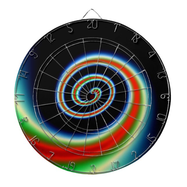 COOL Multicolored Swirl Dartboard (Front)