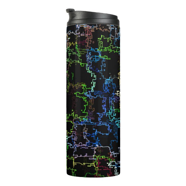 Cool Multicolored Twisted Curvy Pattern Thermal Tumbler (Rotated Right)