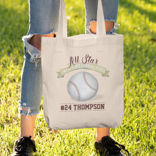 Cool Mum All Stat Custom Baseball Tote Bag
