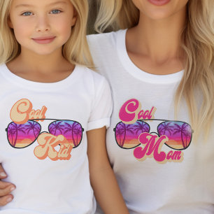 Cool Mum Bright Sunset Sunglasses Matching T-Shirt