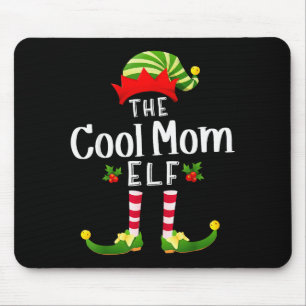 Cool Mum Christmas Elf Matching Pajama X-mas Party Mouse Pad