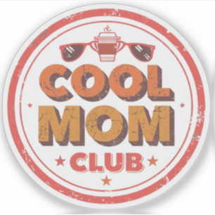 Cool Mum Club Retro Badge Logo