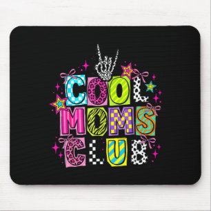 Cool Mum Club Retro Leopard Disco Hand Fun Humour Mouse Pad