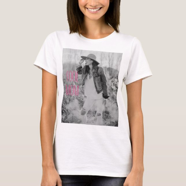 Cool Mum Cool Kids Two Photo T-Shirt (Front)