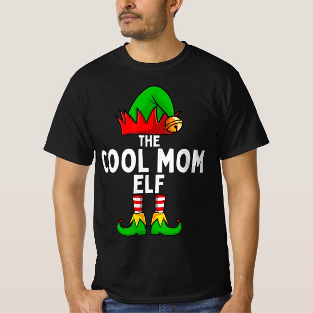 Cool Mum Elf Matching Family Christmas Women  T-Shirt (Front)