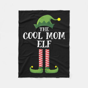 Cool Mum Elf Matching Family Group Christmas Party Fleece Blanket