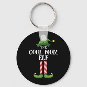 Cool Mum Elf Matching Family Group Christmas Party Key Ring