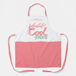 Cool Mum Hand Lettering Drawing Mother`s Day Apron