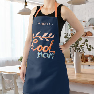 Cool Mum Hand Lettering Drawing Mother`s Day Apron