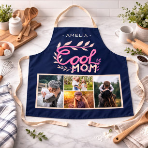 Cool Mum Hand Lettering Mother`s Day 4 Photo Apron