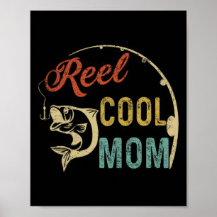 Cool Mum Mama Mummy Fishing Fathers Day Vintage Te Poster