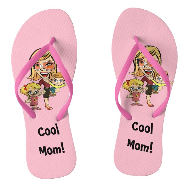 Cool Mum Pink Flip Flops (Footbed)