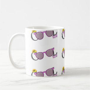 Cool Mum-sun and sunglasses on white Coffee Mug