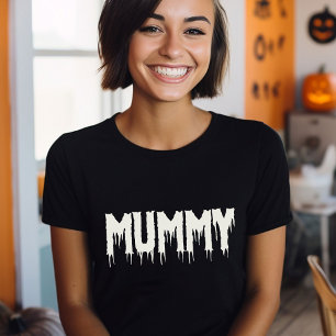Cool Mummy Drippy Script Funny Mom's Halloween T-Shirt