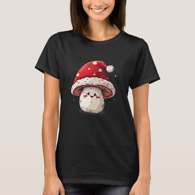 Cool Mushroom Costume for Christmas Eve T-Shirt (Front)