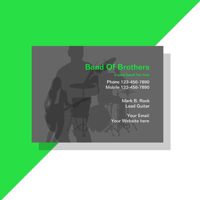 Cool Music Band Business Cards (Creator Uploaded)
