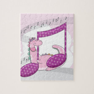 Cool Music Dino Jigsaw Puzzle
