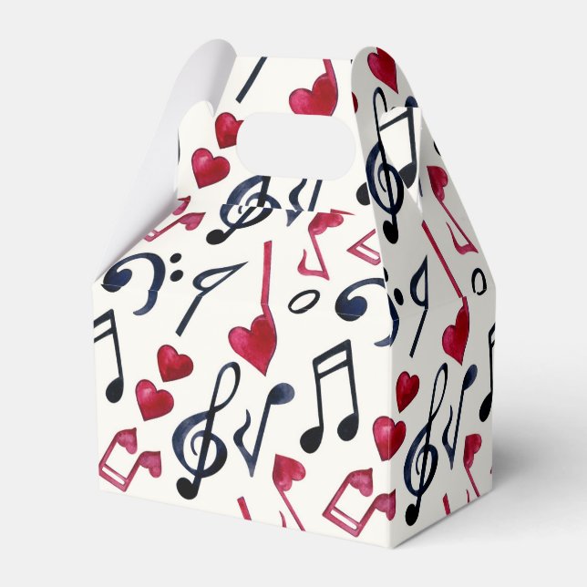 Cool music lovers tiled party Medium Favour Box (Front Side)