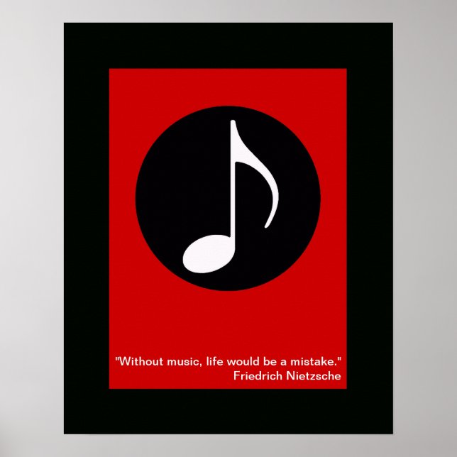 cool music note print for wall (Front)