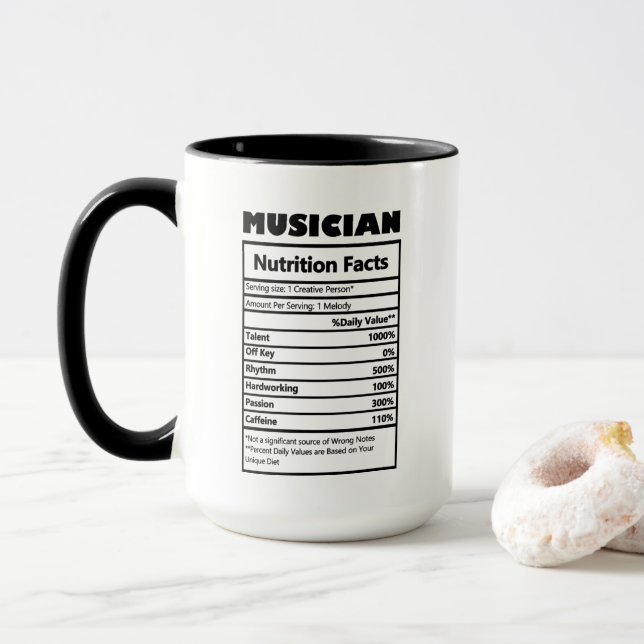 cool Musician work facts Mug (With Donut)