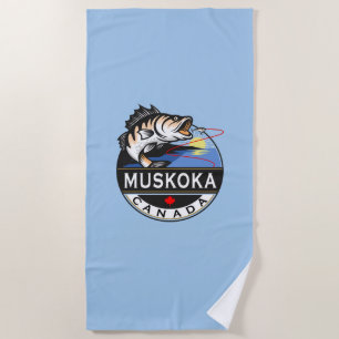 Cool Muskoka Canada Fishing Outdoors Crest Beach Towel